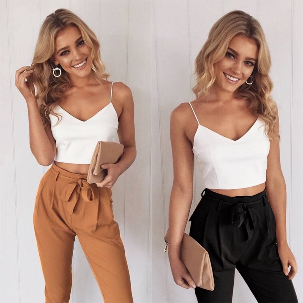 High Waist Elastic Harem Pants